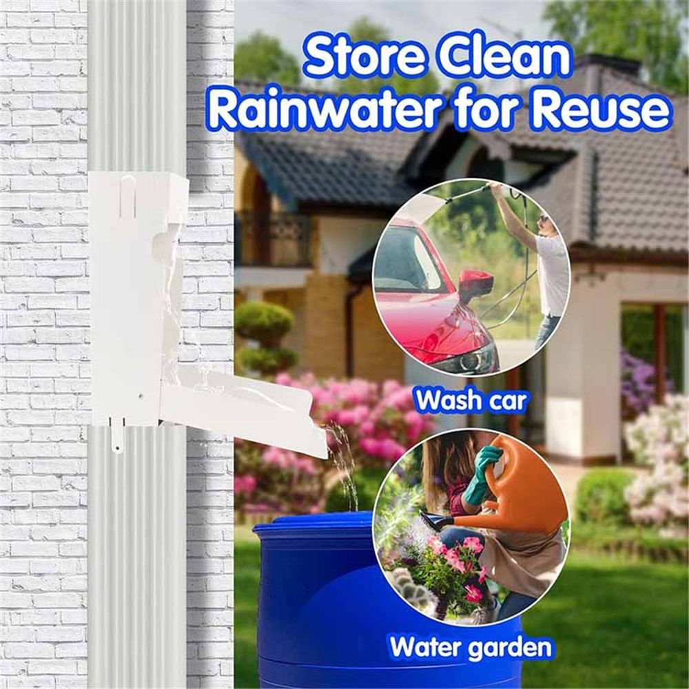 Rainwater Collection System, Rain Barrel Diverter Catching Collection System, Stainless Steel Raindrop Rainwater Colander Fits 4