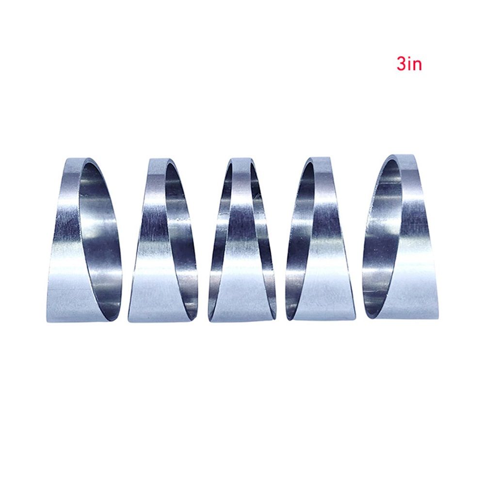 304 Stainless Steel Pie Cuts, 3'' Exhaust Pipe with Laser Cut 5 Pcs（polishing） Unwelded, Laser-Cut & Polished for High-Flow Performance 5pcs - Image 1