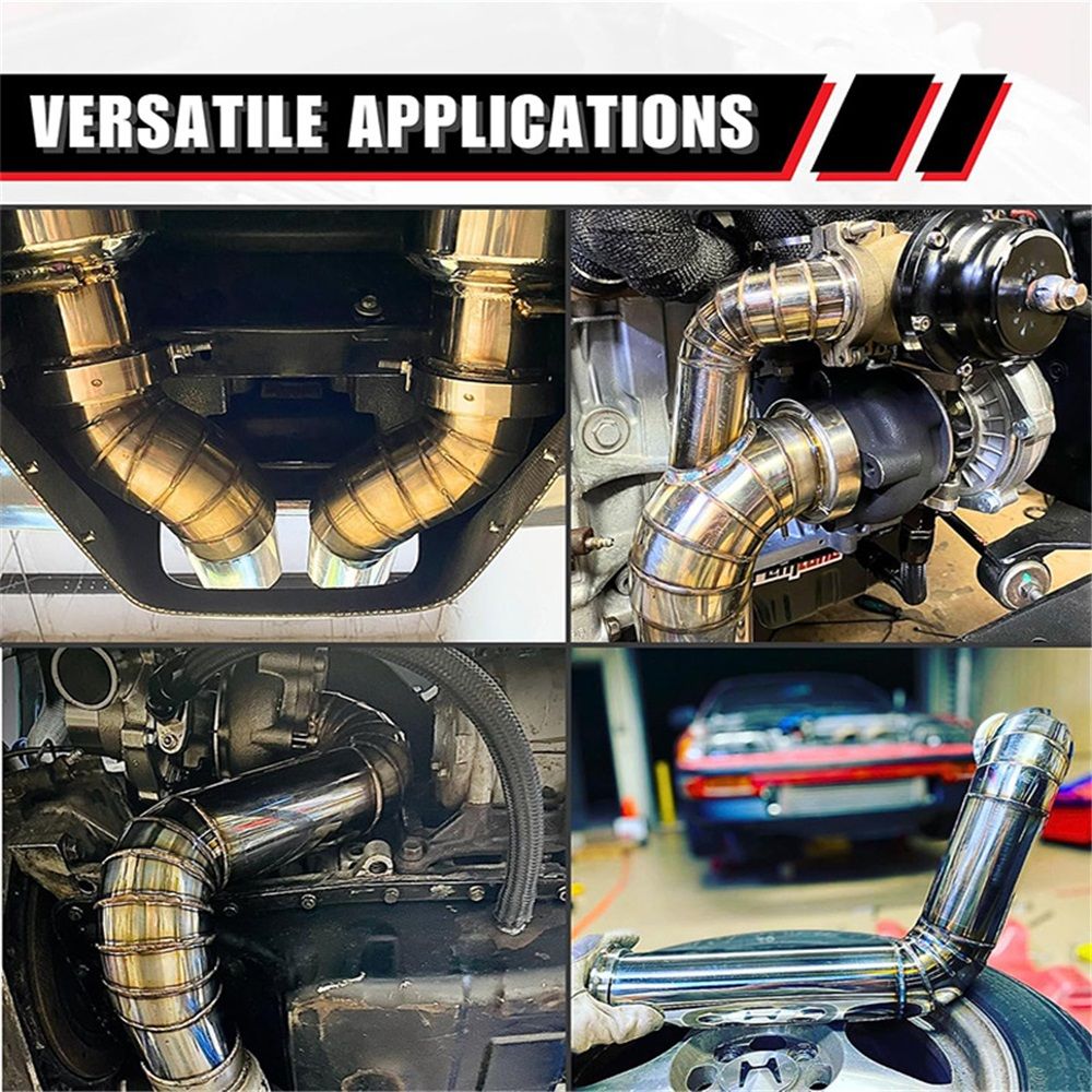 304 Stainless Steel Pie Cuts, 3'' Exhaust Pipe with Laser Cut 5 Pcs（polishing） Unwelded, Laser-Cut & Polished for High-Flow Performance 5pcs - Image 4