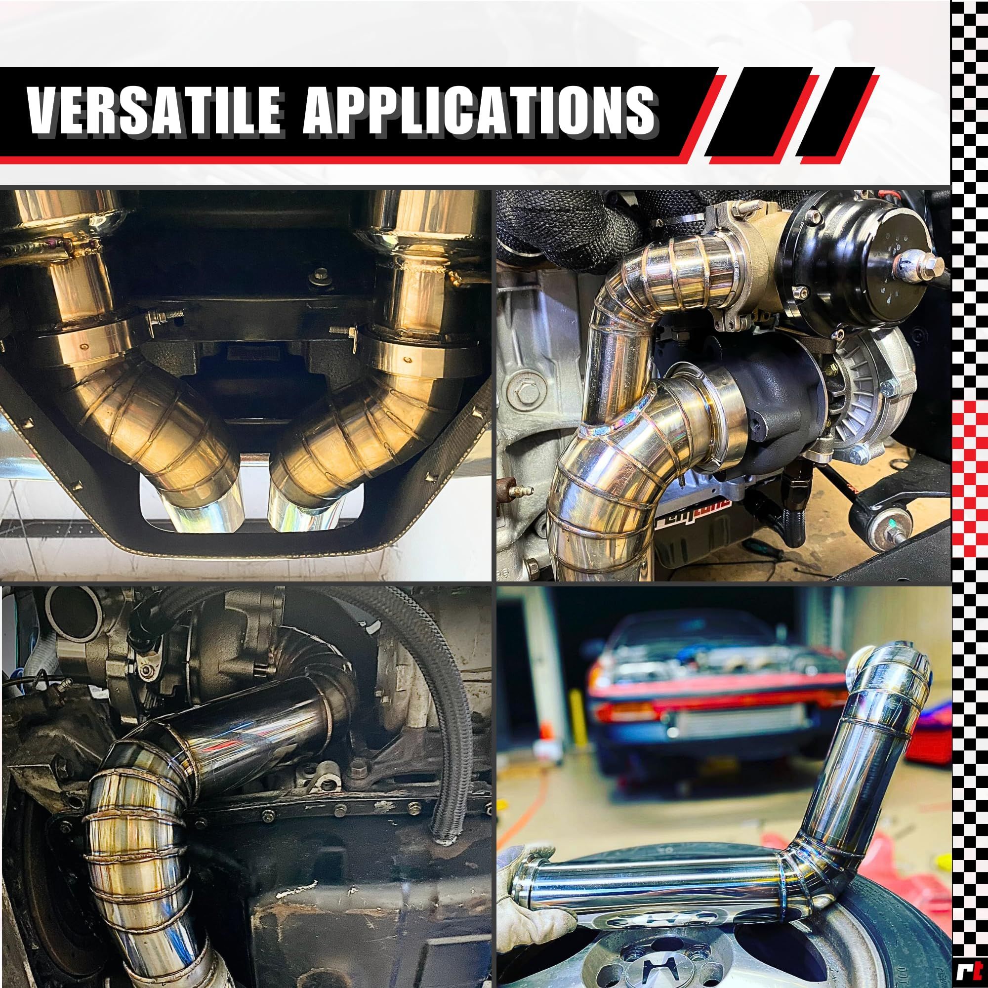 304 Stainless Steel Pie Cuts, 3'' Exhaust Pipe with Laser Cut 5 Pcs（polishing） Unwelded, Laser-Cut & Polished for High-Flow Performance 5pcs - Image 5