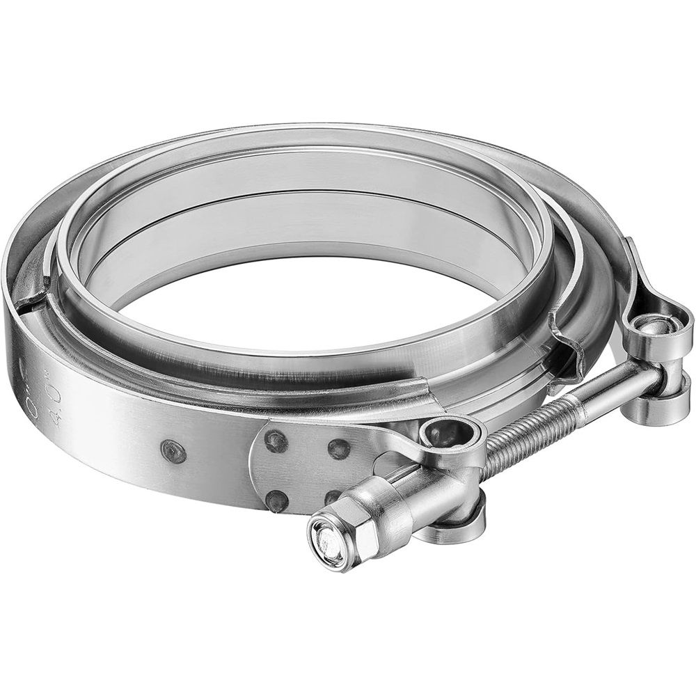3.0 Inch V Band Clamp for Flange Kit Stainless Steel (with flanges) 304 Stainless Steel, for Turbo Exhaust Downpipe, Racing Pickup Truck Exchange Exhaust Systems - Image 5