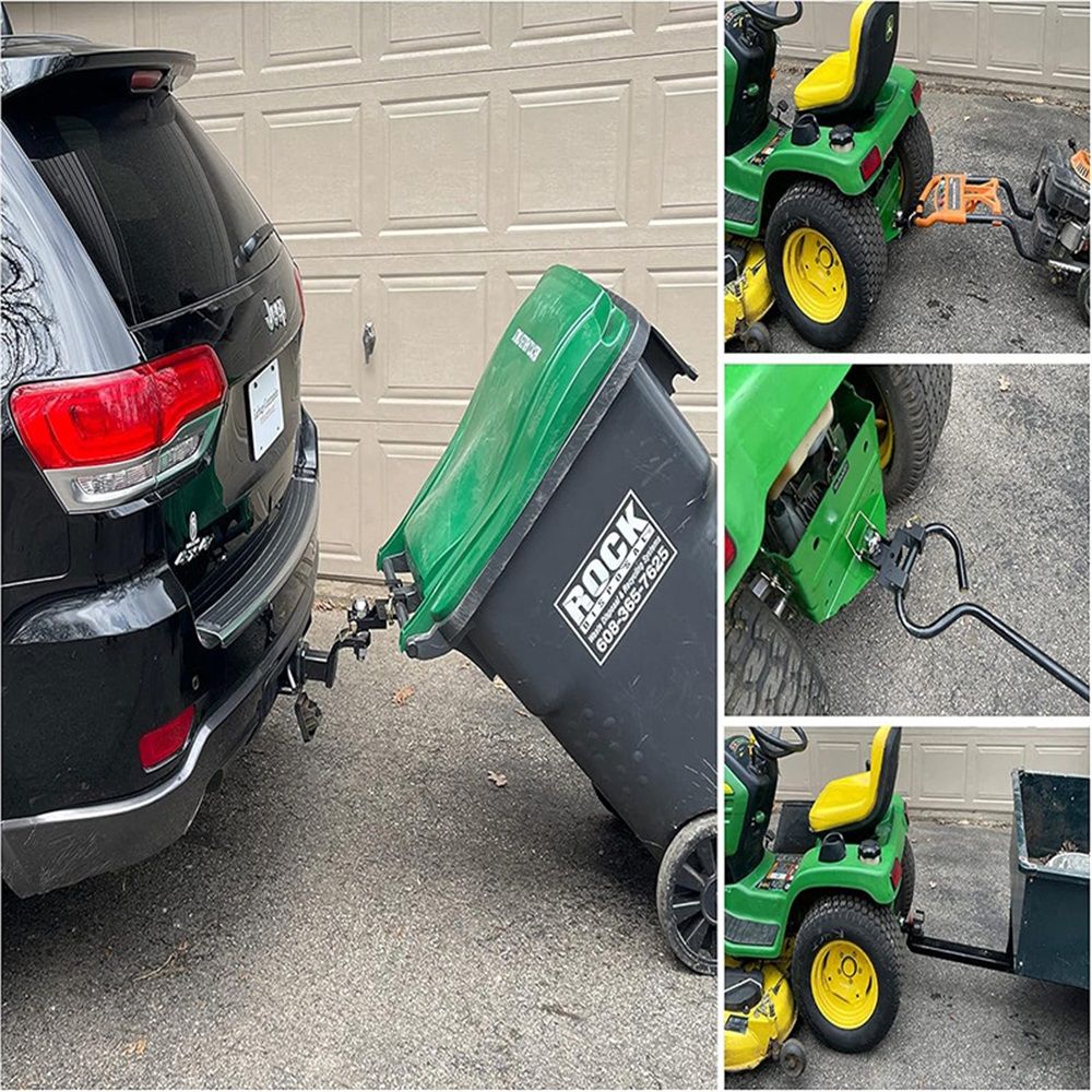 Premium Combo Hitch, Haul Pin Hitch, Handled Lawn, and Garden Equipment, or Wheeled Garbage Cans - by Garbage Commander - Image 5