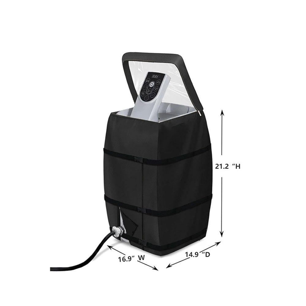 Hot Tub Spa Heater Pump Cover with Transparent PVC Top Window and Zipper Opening,Heavy Duty Waterproof Dustproof Hot Tub Insulated Pump Cover for Multiple Brands (Black) - Image 3