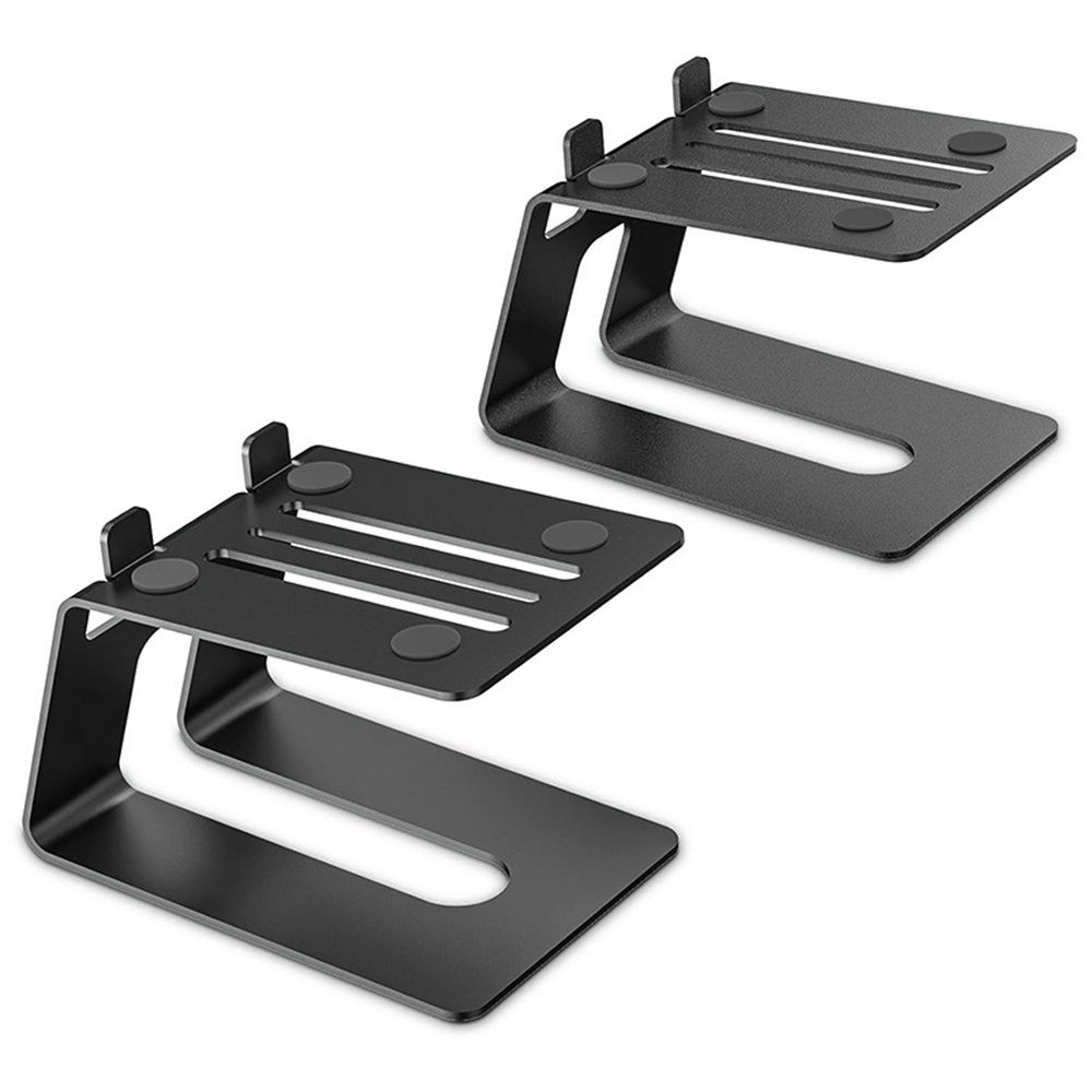 Desktop Speaker Stands with Vibration Absorption Pads, Metal Speaker Stands Pair Support Up to 10lbs,Bookshelf Speaker Stands for Better Audio Experience - Image 1