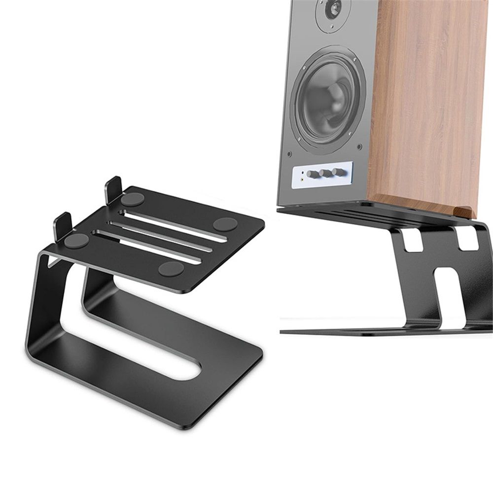 Desktop Speaker Stands with Vibration Absorption Pads, Metal Speaker Stands Pair Support Up to 10lbs,Bookshelf Speaker Stands for Better Audio Experience - Image 2
