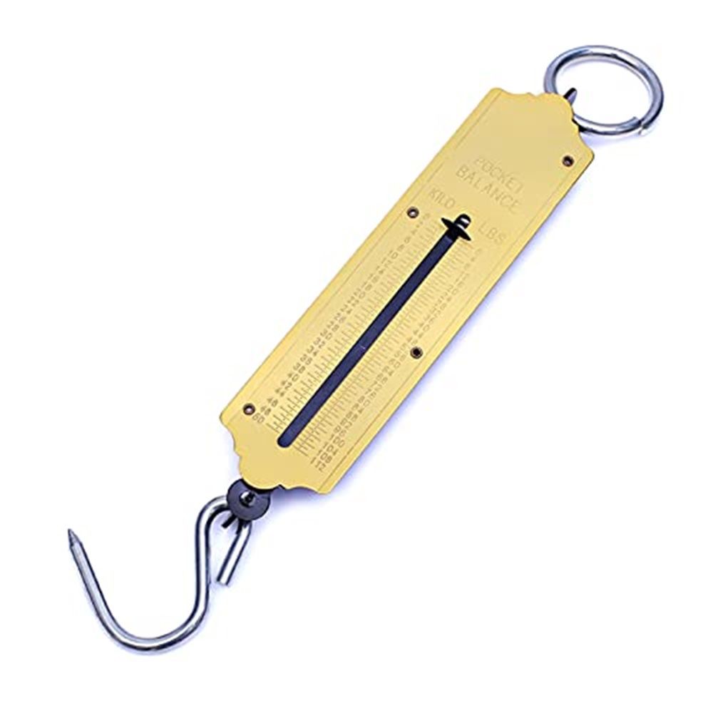 Pocket Spring Balance | max. 50 kg Fishing Scale with Hook Portable Mechanical Luggage Scale Weight Scale Auto-Off Function for Household, Shops, Luggage, Travel, Fishing, Outdoors - Image 2