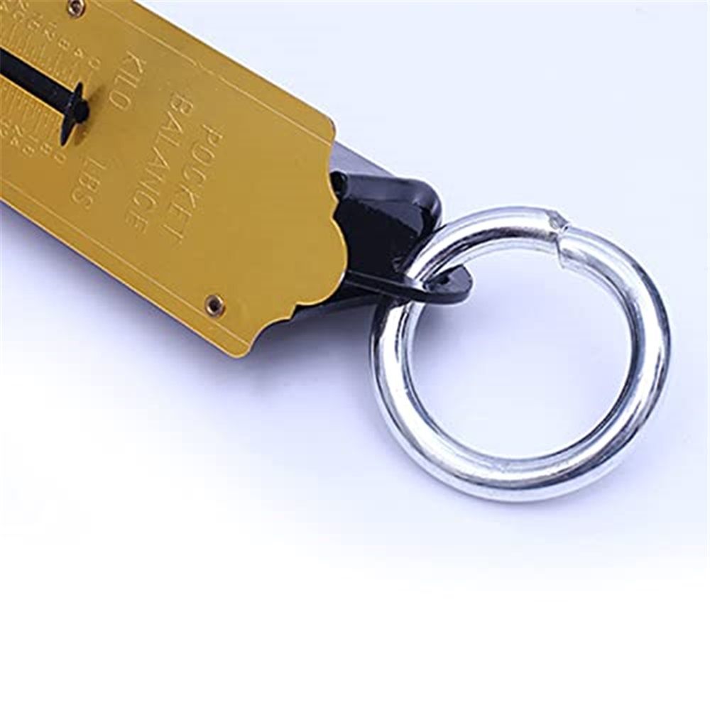 Pocket Spring Balance | max. 50 kg Fishing Scale with Hook Portable Mechanical Luggage Scale Weight Scale Auto-Off Function for Household, Shops, Luggage, Travel, Fishing, Outdoors - Image 4