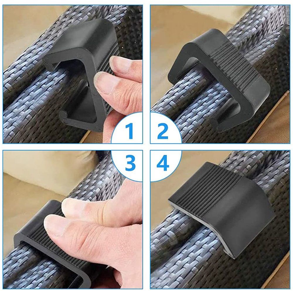 10 Pack Outdoor Patio Rattan Furniture Clips, Patio Wicker Rattan Sectional Modular Sofa Chair Connector Fasteners. (2.05 inch M) - Image 3