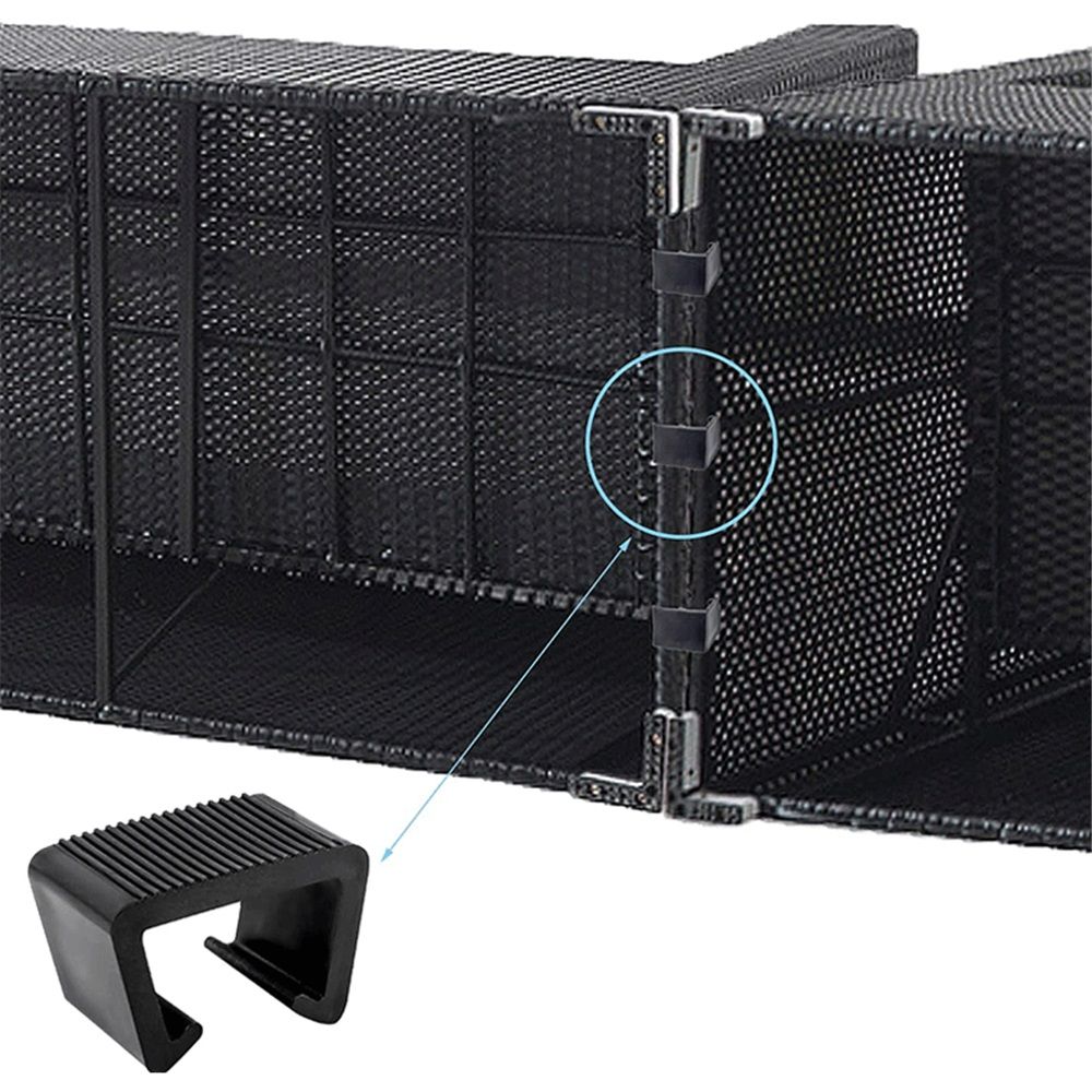10 Pack Outdoor Patio Rattan Furniture Clips, Patio Wicker Rattan Sectional Modular Sofa Chair Connector Fasteners. (2.05 inch M) - Image 5