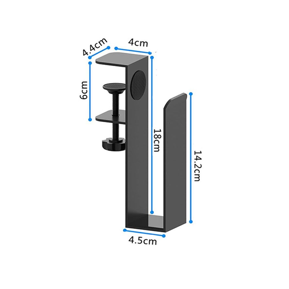Adjustable Side Laptop Mount, No Drill Desk Storage Organizer, Metal Hanging Notebooks Holder, Punch-Free Clamp for MacBook Pro, Documents With Anti-Scratch Silicone - Image 3