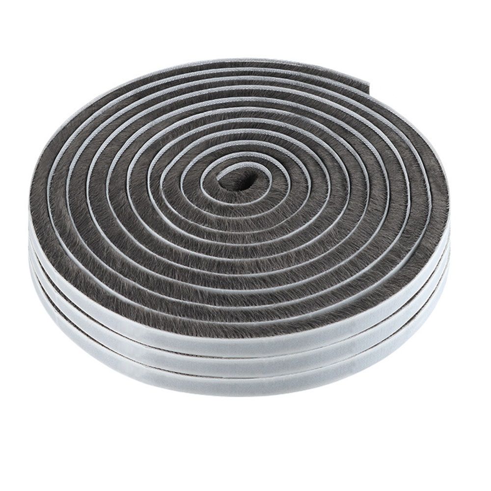 33 Ft Gray Self-Adhesive Soundproofing Weather Stripping for Doors and Windows, 0.35