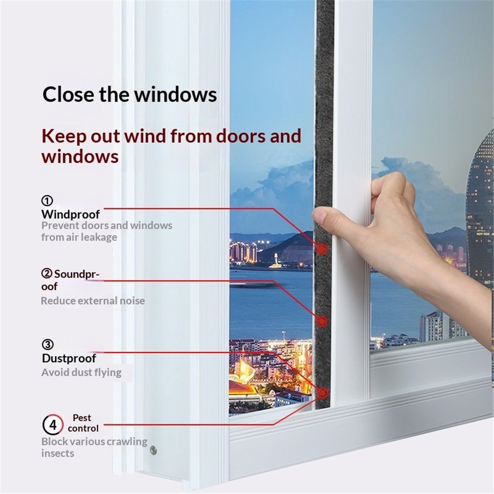 33 Ft Gray Self-Adhesive Soundproofing Weather Stripping for Doors and Windows, 0.35