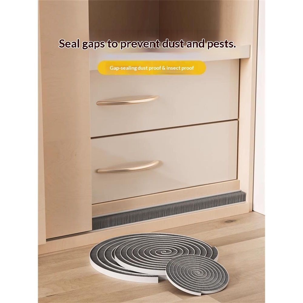 33 Ft Gray Self-Adhesive Soundproofing Weather Stripping for Doors and Windows, 0.35