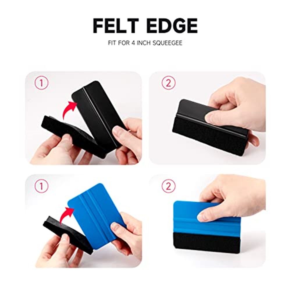 2 pack Automotive Squeegee Felt Self Adhesive Decal Felt Polyester Felt for Auto Vinyl Wraps Tools Wallpaper Tools Furniture Pads Length in total 19.6 ft/6M （5cm wide） - Image 4