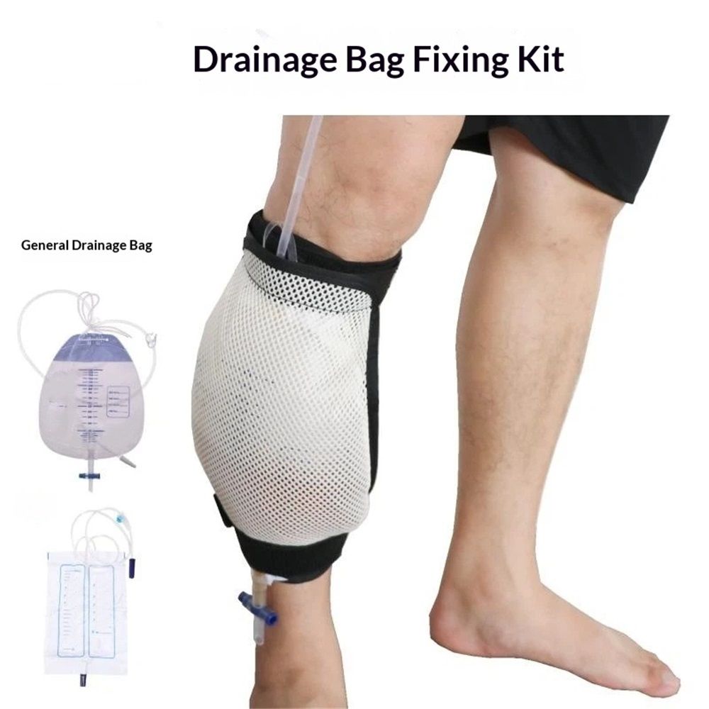Leg Bag Mesh Holder with Pocket for Urine Collection Bags Nephrostomy Foley Urinary Catheter Stabilization Device Suprapubic Drainage Cath Supplies Wheelchairs Men Women （Only fixed package） - Image 2