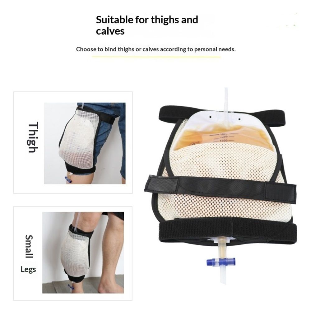 Leg Bag Mesh Holder with Pocket for Urine Collection Bags Nephrostomy Foley Urinary Catheter Stabilization Device Suprapubic Drainage Cath Supplies Wheelchairs Men Women （Only fixed package） - Image 5