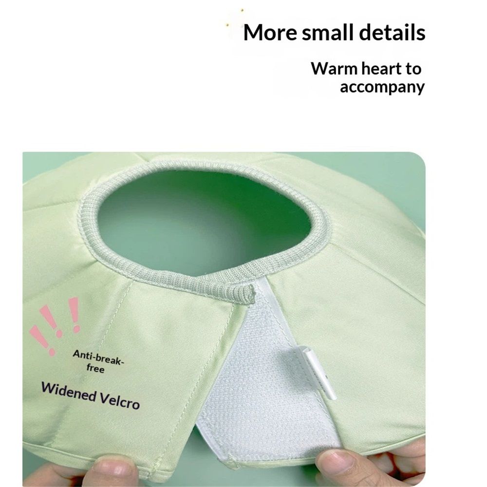 Adjustable Soft Cat Cone Collar - Waterproof Recovery Collar for Cats After Surgery, Lightweight Collar for Kittens, Small to Large (green, L) - Image 5