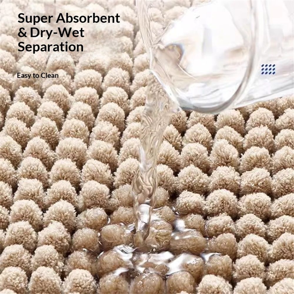 Non-Slip Bath Rug,Extra Soft Microfiber Bedroom Shag Carpet with Anti-Slip Backing,Water/Dust Absorbent Fast Dry Shower Mat,Sound Insulated Stairs Pad,Machine Washable (15 x 23 Inches) - Image 2