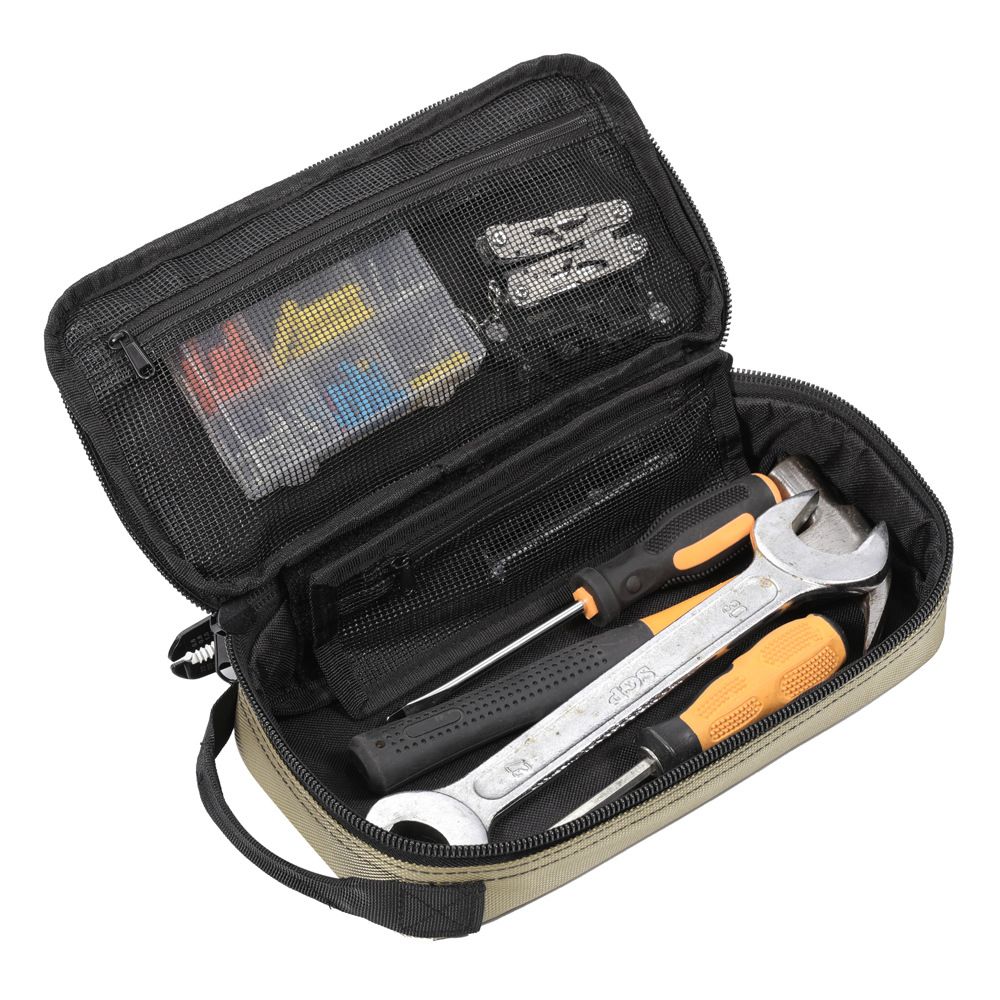 Portable Small Tool Bag, Heavy Duty Tool Pouch Bag, Durable Multiple Pockets Tool Hand Bag for Electricians, Carpenters, HVAC Technicians（Does not include tools） - Image 2