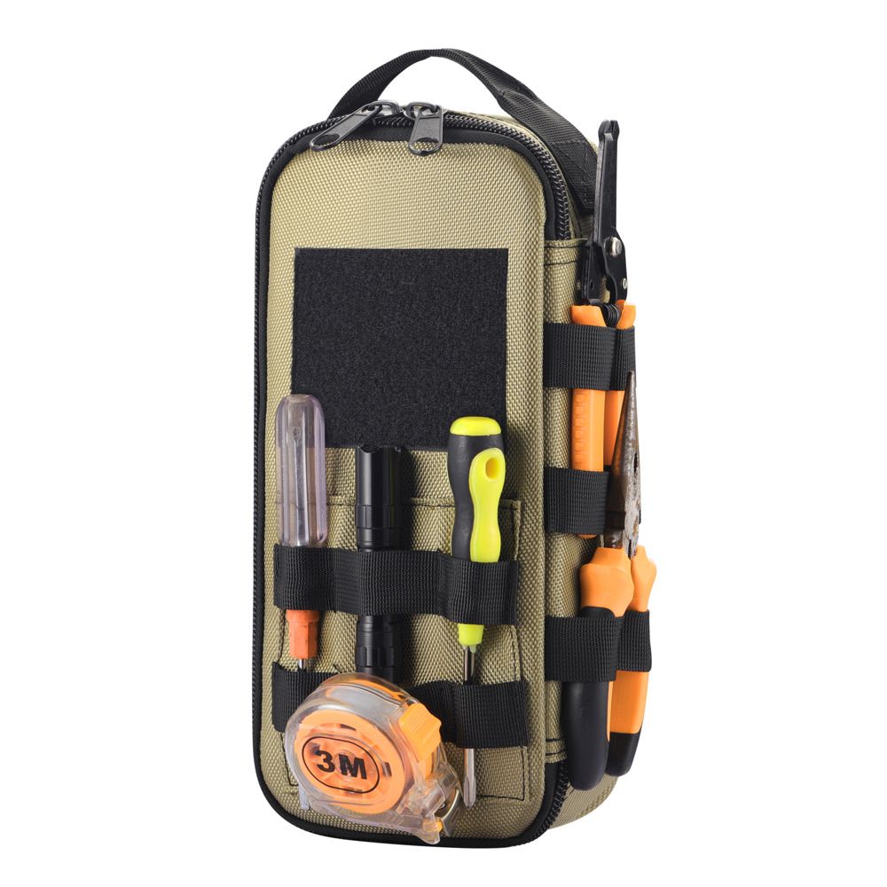 Portable Small Tool Bag, Heavy Duty Tool Pouch Bag, Durable Multiple Pockets Tool Hand Bag for Electricians, Carpenters, HVAC Technicians（Does not include tools） - Image 3