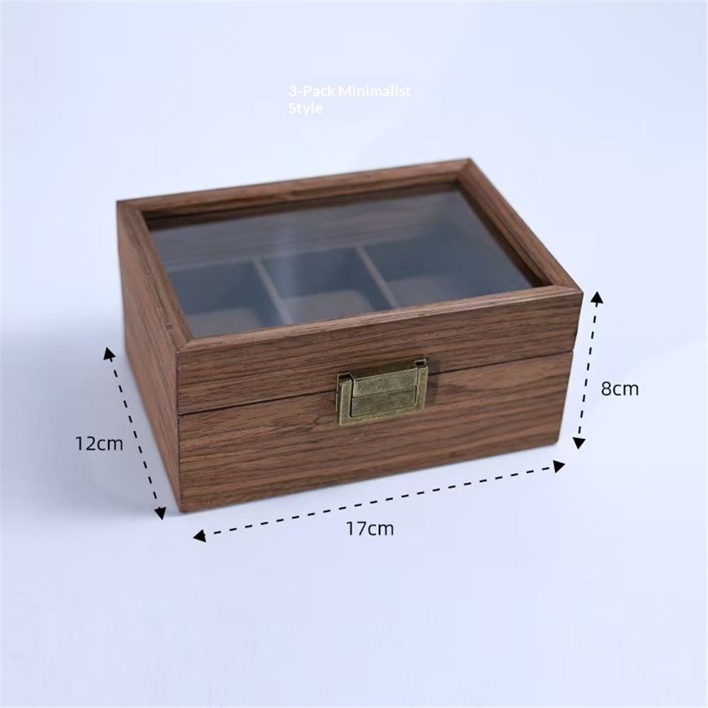 Wooden Watch Box for Men, 3 Slot Watch Display Case with Lid - Watch Display Storage Box, Collection Case, Accessory Storage, Wooden (oniy box) - Image 4