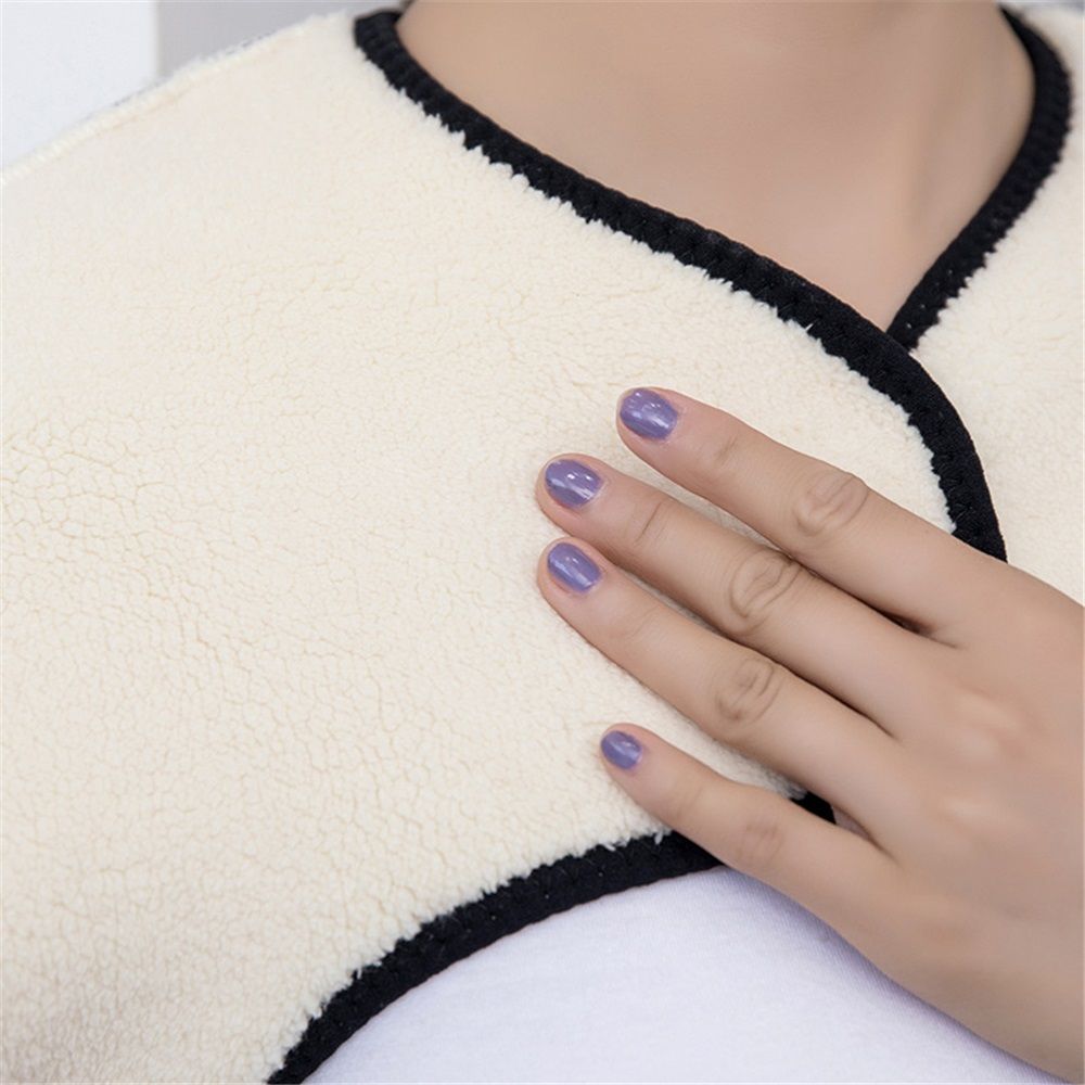 Winter Thermal faux lamb fur Lining Shoulder Warmer Elderly Men Women Wearable Shoulder Wrap Shawl Coldproof Shoulder Cover（L） - Image 4