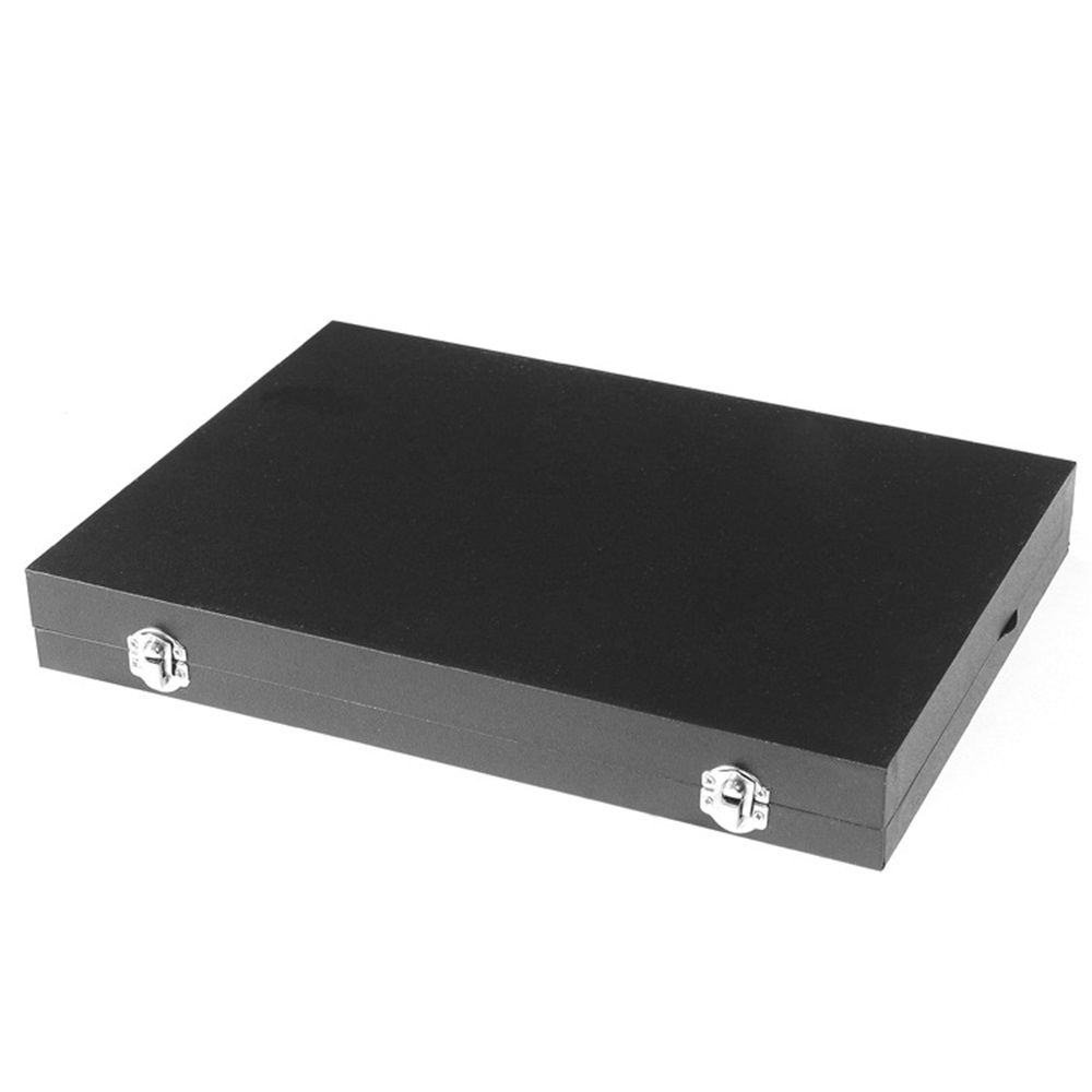 100 Slot Ring Holder Display Case - Black Jewelry Organizer with Transparent Lid, Ring Organizer For Jewelry Rings (oniy box) - Image 2
