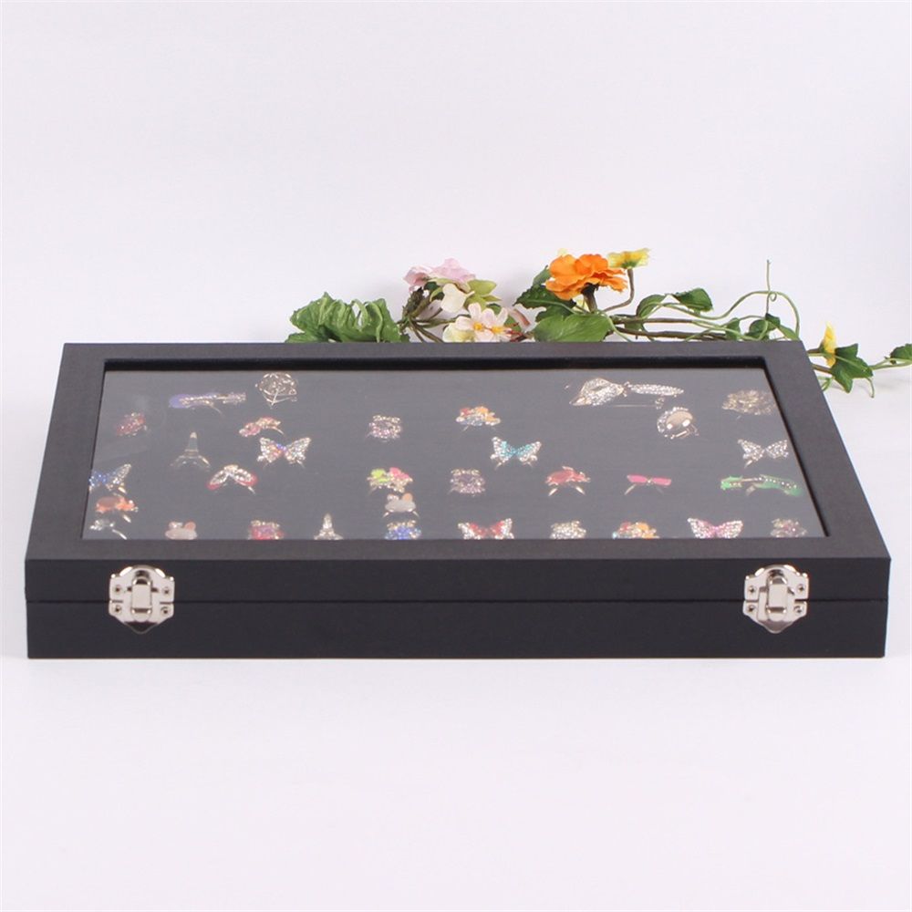 100 Slot Ring Holder Display Case - Black Jewelry Organizer with Transparent Lid, Ring Organizer For Jewelry Rings (oniy box) - Image 4