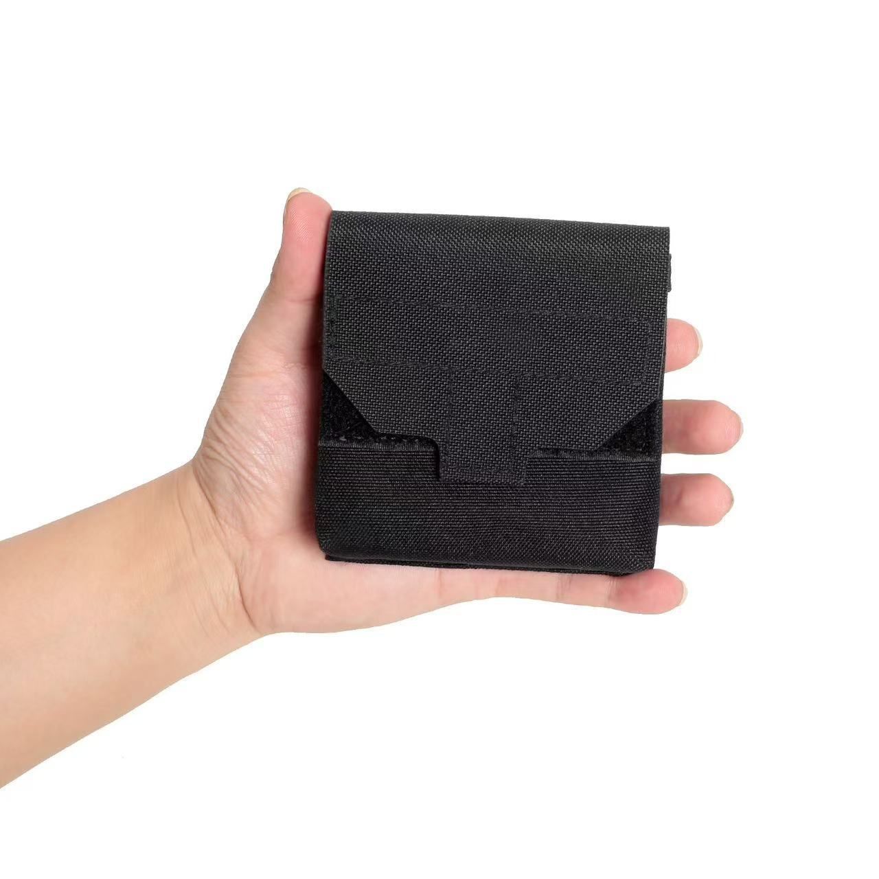 Mini Utility Pouch Essential Pouch General Purpose Micro Pouch Flashlight Earplug  Bag Fit Vest and Belt（black） - Image 3