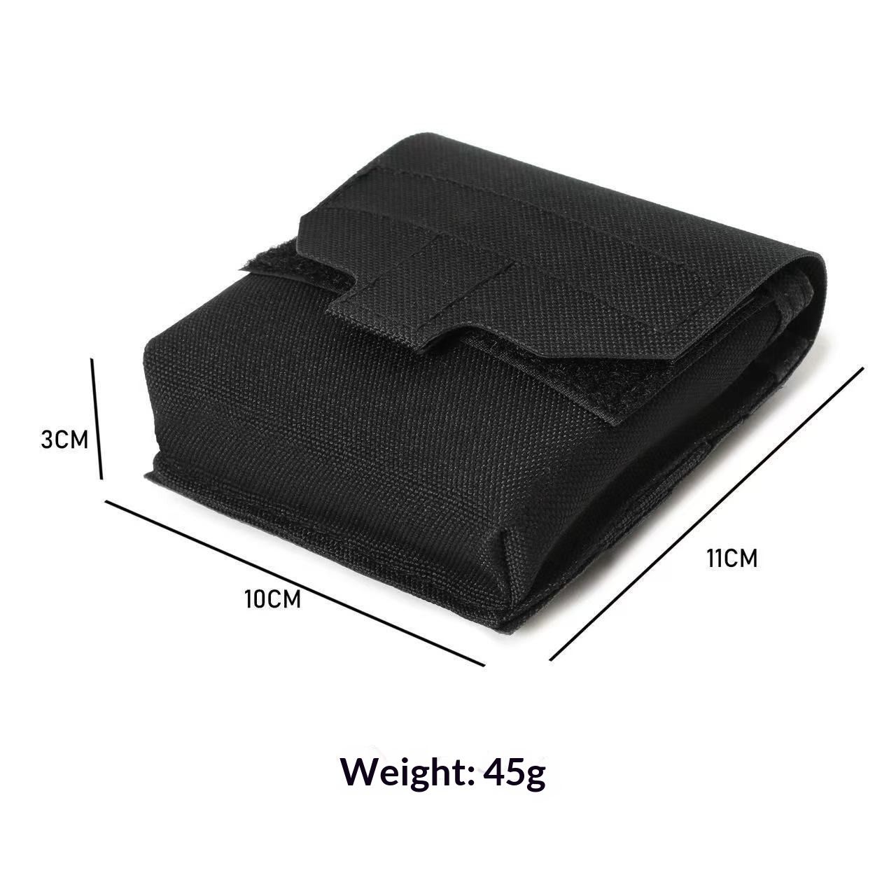 Mini Utility Pouch Essential Pouch General Purpose Micro Pouch Flashlight Earplug  Bag Fit Vest and Belt（black） - Image 4