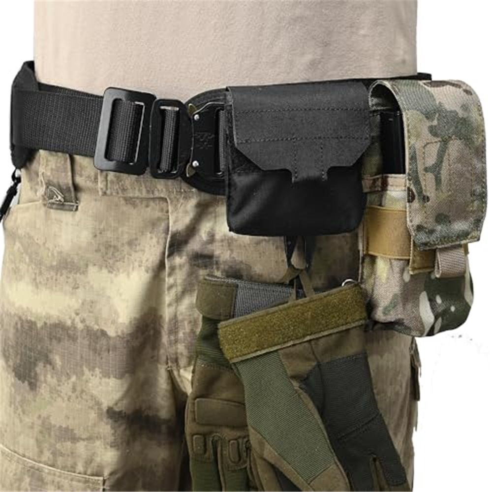 Mini Utility Pouch Essential Pouch General Purpose Micro Pouch Flashlight Earplug  Bag Fit Vest and Belt（black） - Image 5
