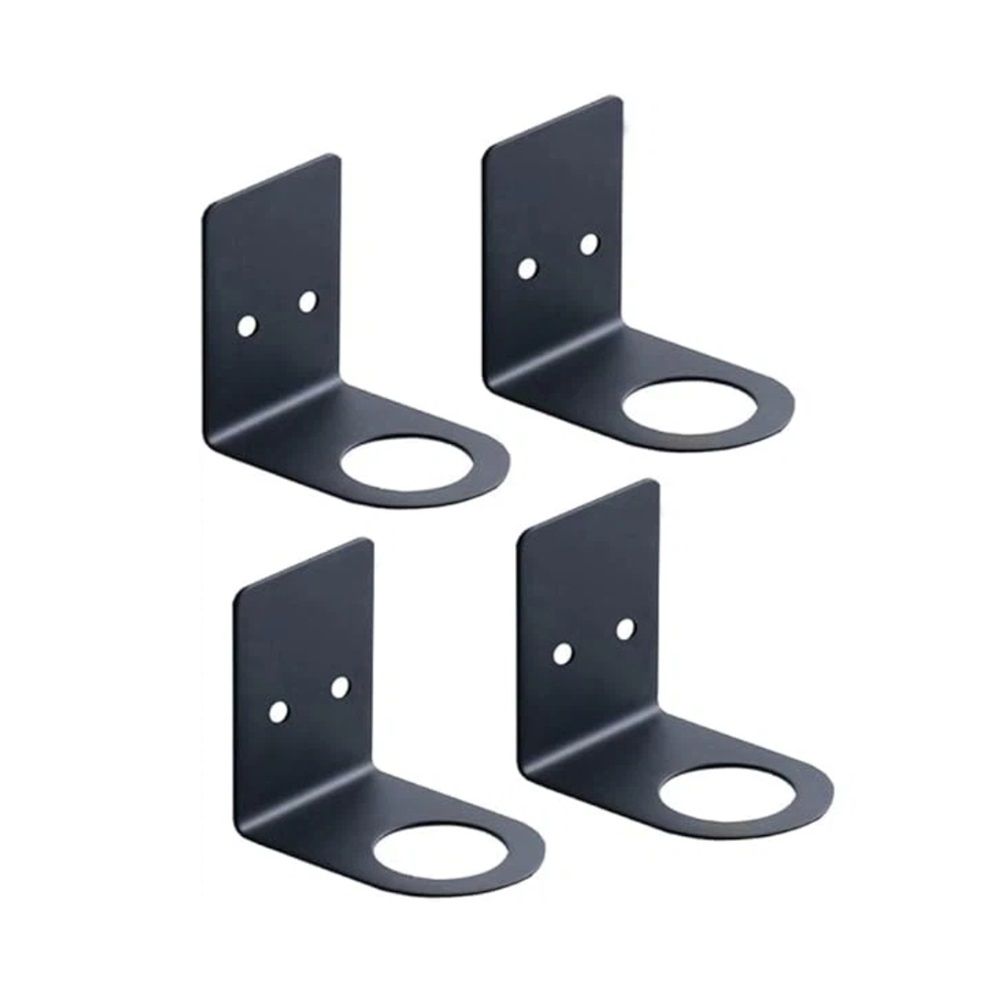 Soap Bottle Dispenser Holder Wall Mounted, Hand Pump Bottles Dispenser Stand Hanging Rack Shampoo Standing Shelf Storage Holder Bracket for Bathroom Kitchen (Black 4 Pack) - Image 1