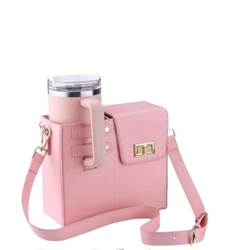 Outdoor Portable Crossbody Water Cup Storage Bag, Water Bottle Carrier Bag with Storage Pocket for Women（oniy bag） - Image 1