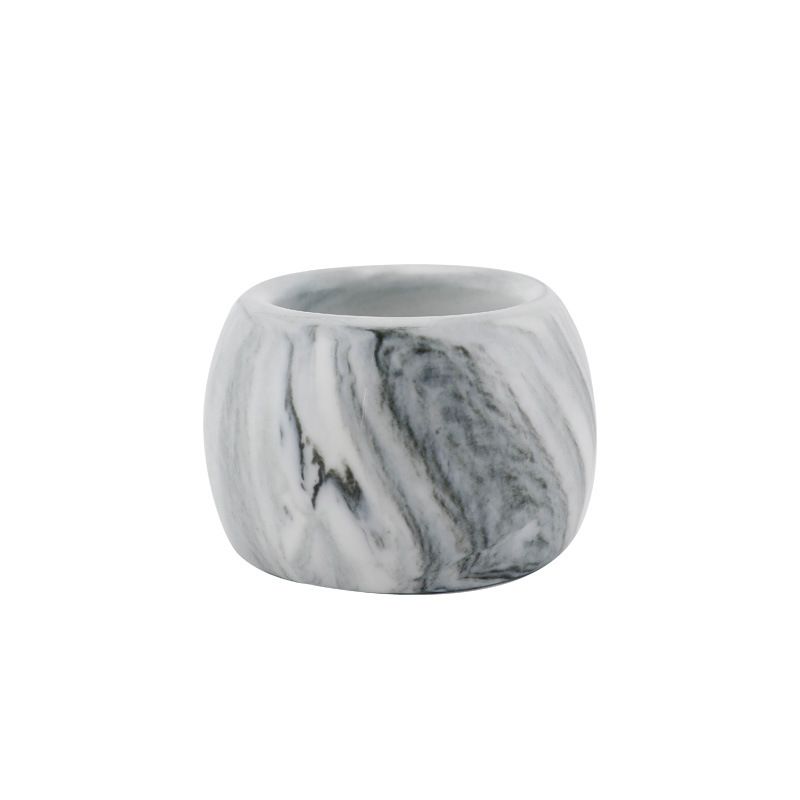 Small Ceramic Electric Toothbrush Holder Stand for Bathroom Vanity Countertop,Set of 2,Grey & White（6*4cm） - Image 2