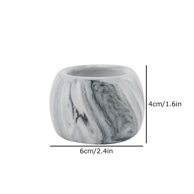 Small Ceramic Electric Toothbrush Holder Stand for Bathroom Vanity Countertop,Set of 2,Grey & White（6*4cm） - Image 5