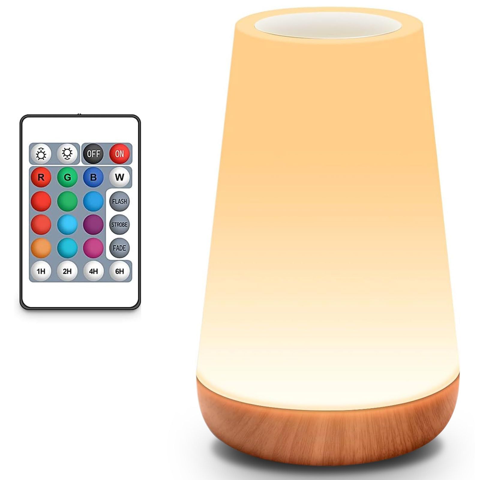Touch Night Light for Kids: Dimmable LED Nursery Lamp for Baby - Eye-Caring Soft Warm White Light USB Rechargeable Portable Bedside for Toddlers Bedroom Living Room - Image 1