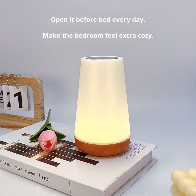 Touch Night Light for Kids: Dimmable LED Nursery Lamp for Baby - Eye-Caring Soft Warm White Light USB Rechargeable Portable Bedside for Toddlers Bedroom Living Room - Image 2