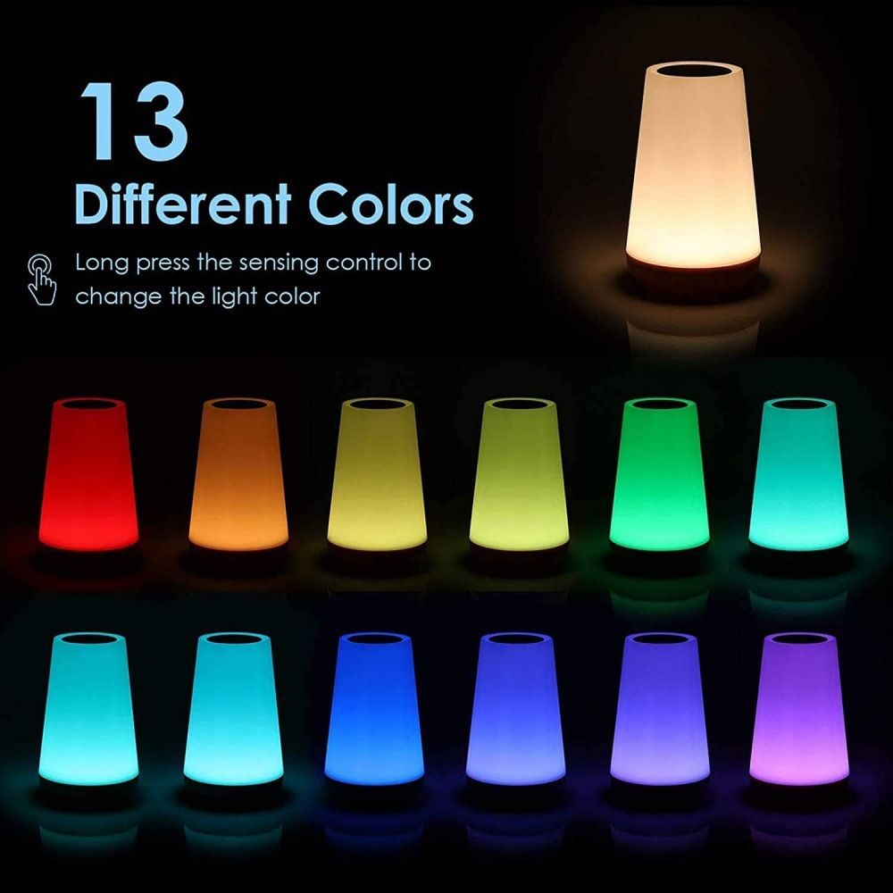 Touch Night Light for Kids: Dimmable LED Nursery Lamp for Baby - Eye-Caring Soft Warm White Light USB Rechargeable Portable Bedside for Toddlers Bedroom Living Room - Image 4