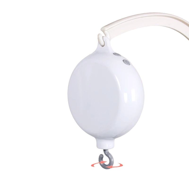 Baby Crib Mobile Motor, Rechargeable - Operated Music Box with Connectivity, Spinner Crib Mobile（white） - Image 1