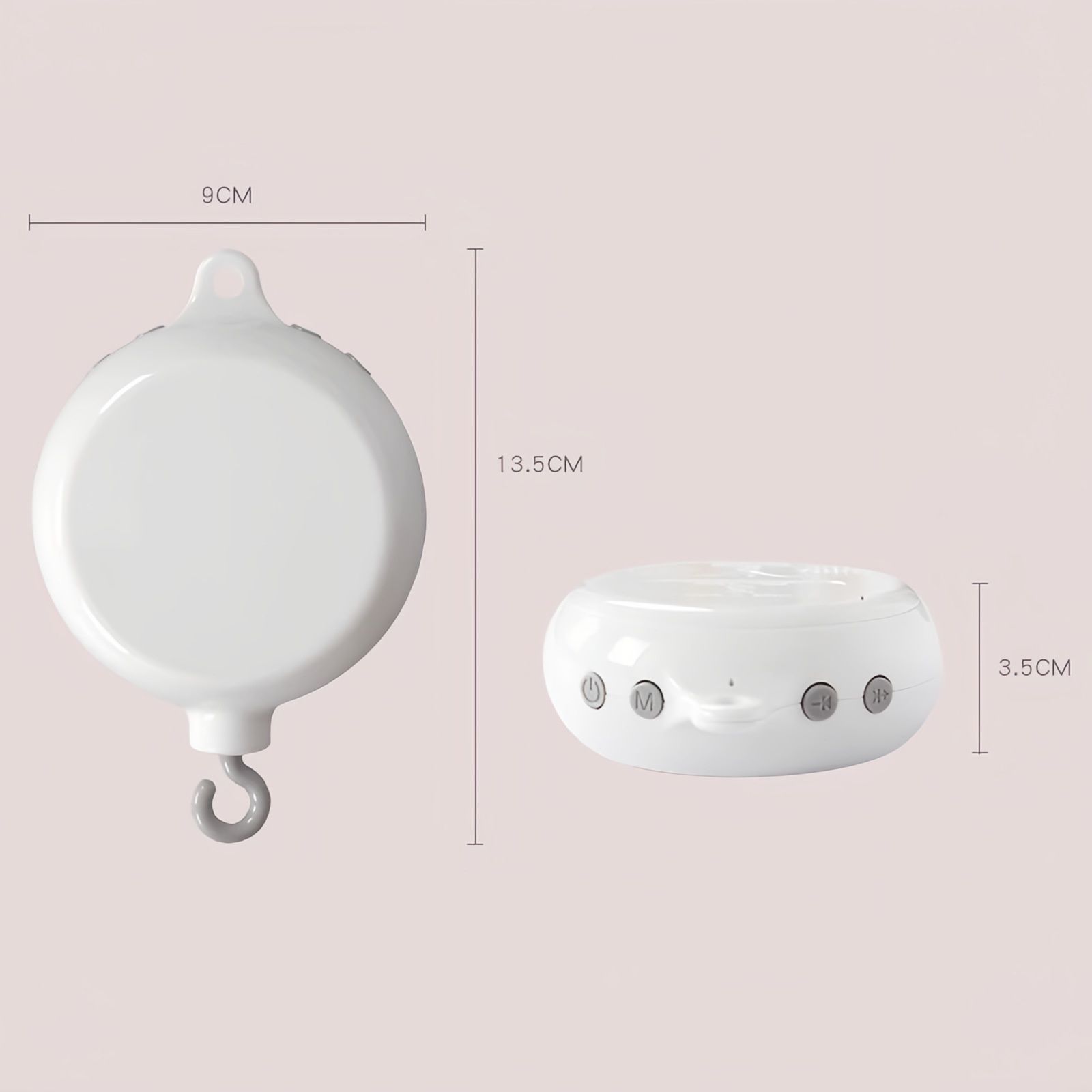Baby Crib Mobile Motor, Rechargeable - Operated Music Box with Connectivity, Spinner Crib Mobile（white） - Image 5