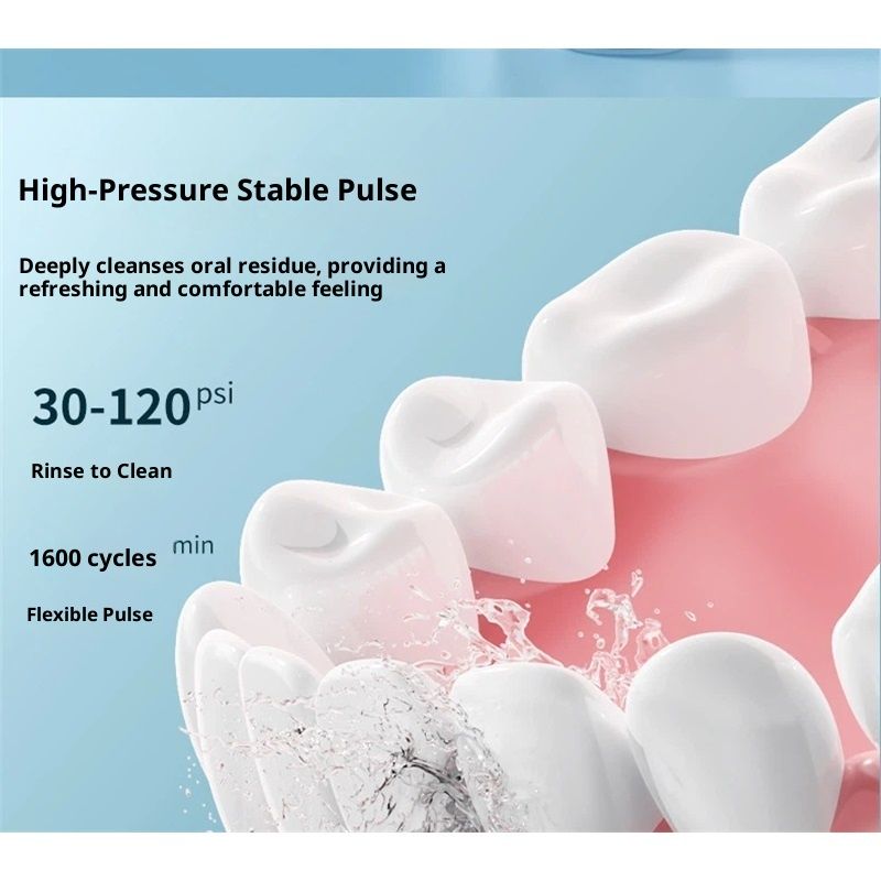 Mini Water Flosser for Travel, Ultra-Portable Cordless Oral Irrigator, IPX7 Waterproof 4 Modes, 180mL Teeth Cleaner for Tonsil Stones & Braces Care - Home & Travel - Image 4