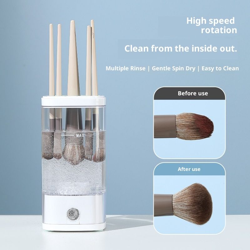 Electric Makeup Brush Cleaner, Multi-Functional Cosmetic Brush Cleaner, Portable Automatic Makeup Brush Cleaning Solution With Dryer-Holder, Charger, USB-C cable, Beauty Gift for Women - Image 3