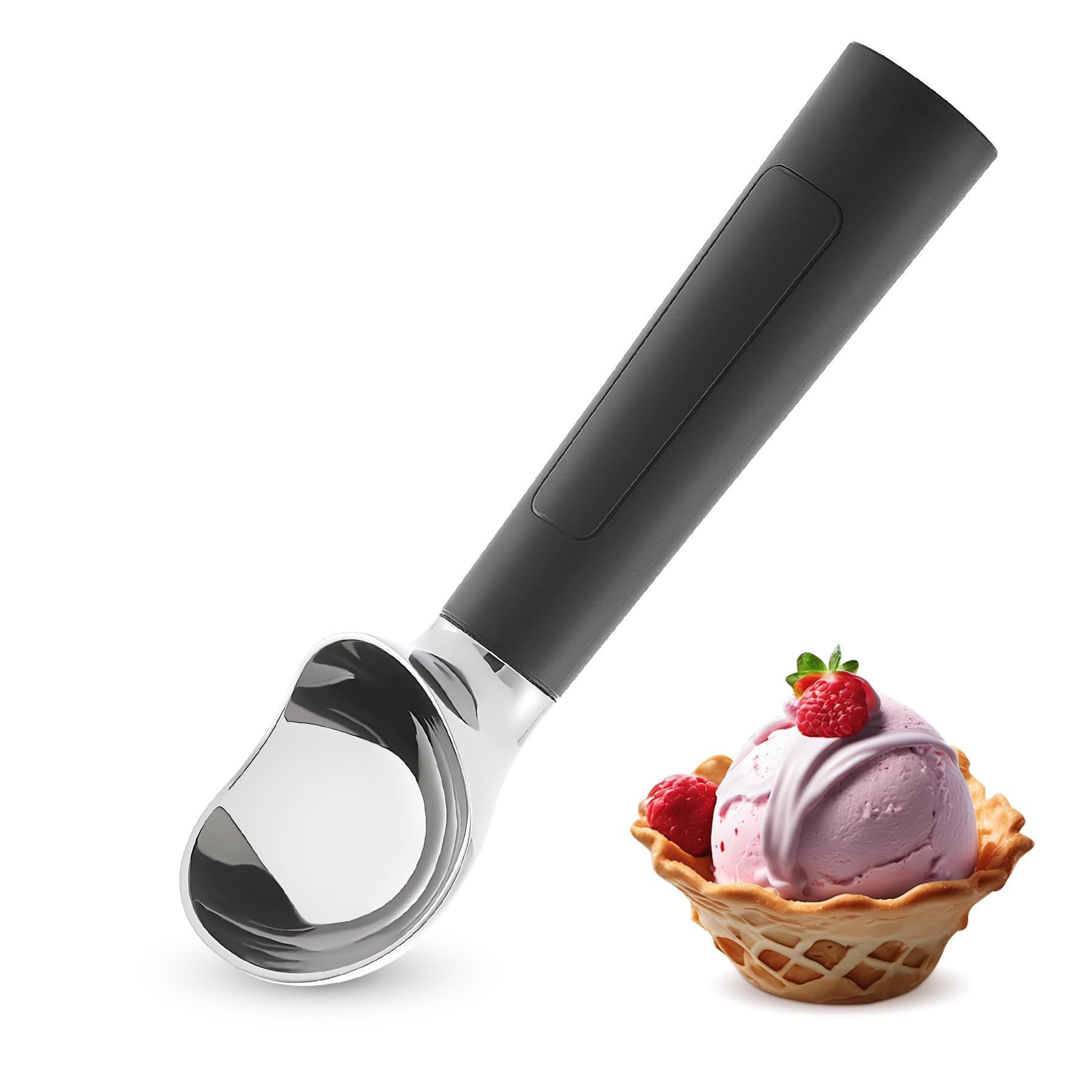Heated Ice Cream Scoop Rechargeable, Electric Warming Ice Cream Scooper with LED Display Three speed temperature control, Heats to 160°F for Hard Ice Cream, Easy for Seniors & Kids,(Black,) - Image 2