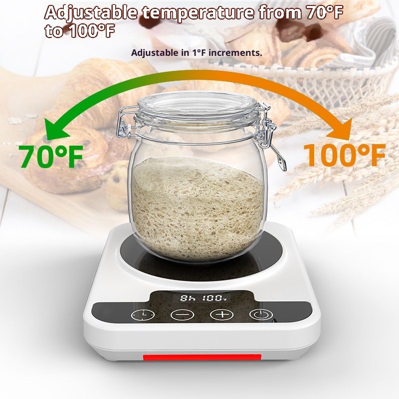 Warmer Mat Upgraded for Home Kitchen – Sourdough Heating Mat 1°F Precision Control (70–100°F), Auto Heat On/Off, 12H Timer, Game Changer for Home Bakers - Image 3