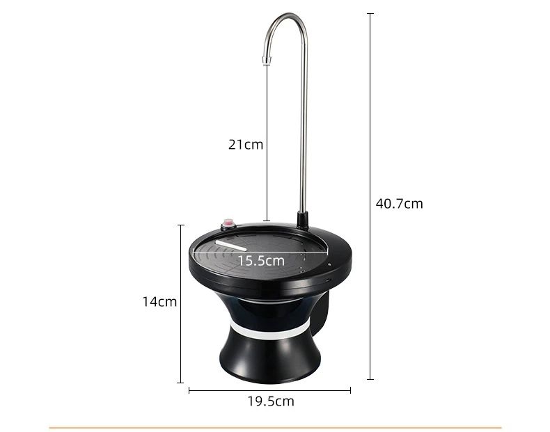Drinking Water Dispenser Pump, Automatic Electric Drinking Water Bottle Pump USB Rechargeable with 2 Switch Control, Stable and Portable for Home, Kitchen, Office, Camping - Image 2