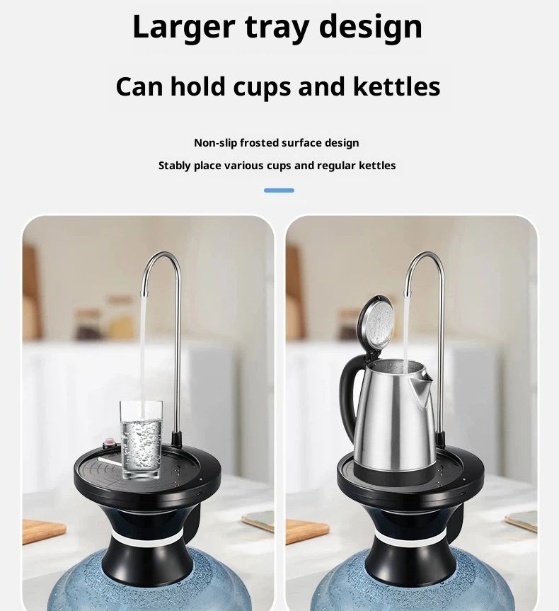 Drinking Water Dispenser Pump, Automatic Electric Drinking Water Bottle Pump USB Rechargeable with 2 Switch Control, Stable and Portable for Home, Kitchen, Office, Camping - Image 5