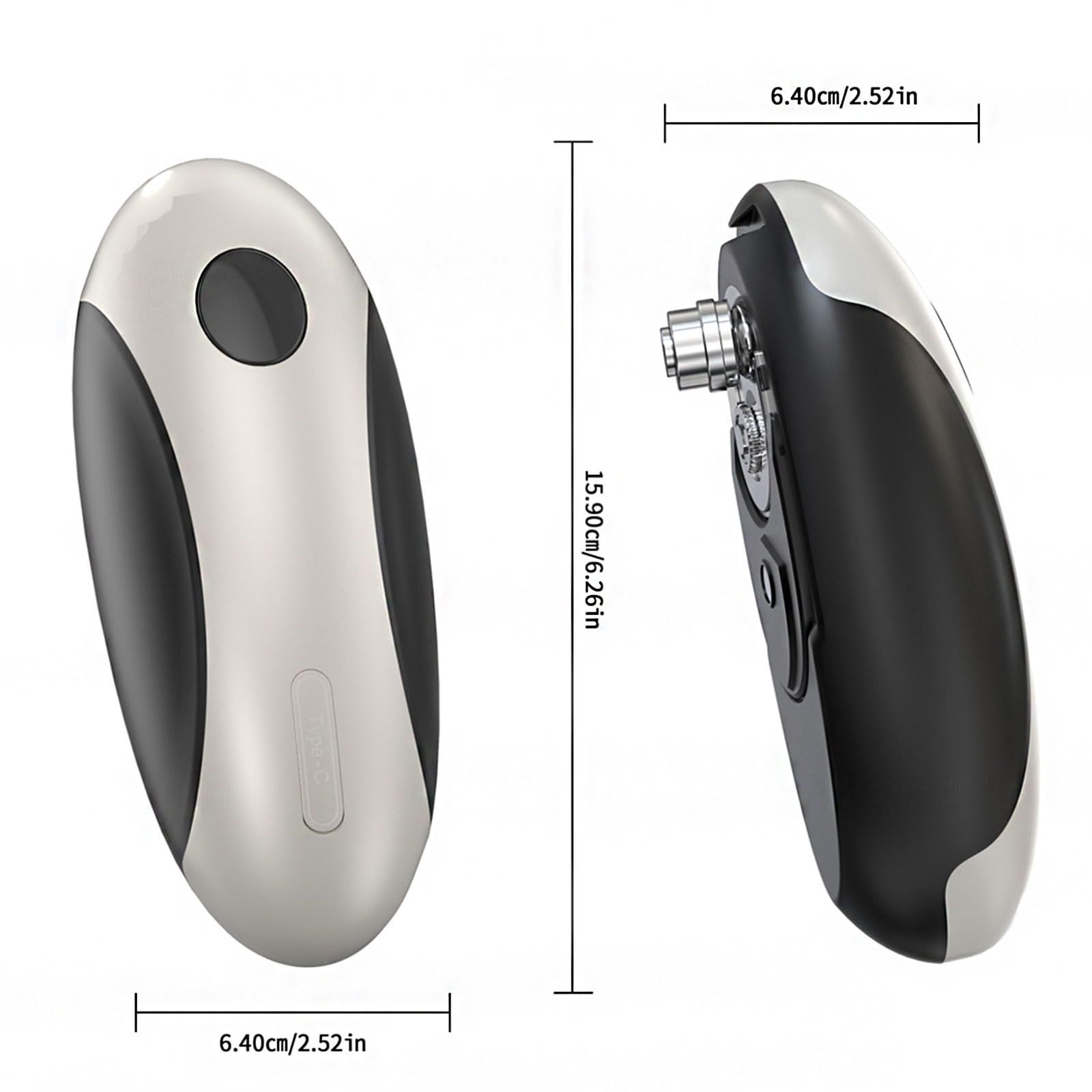Electric Can Opener, Rechargeable Can Opener Electric Fits Most Can Sizes with Smooth Edge, USB-C Fast Charge Can Opener,One-Touch Automatic Can Openers for Seniors - Image 5