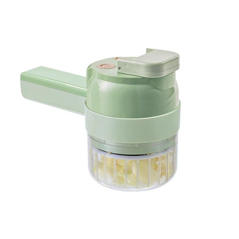 4 in 1 Handheld Electric Food Cutter Set,  Wireless Food Processor for Fruits, Vegetables and Meat Green - Image 1