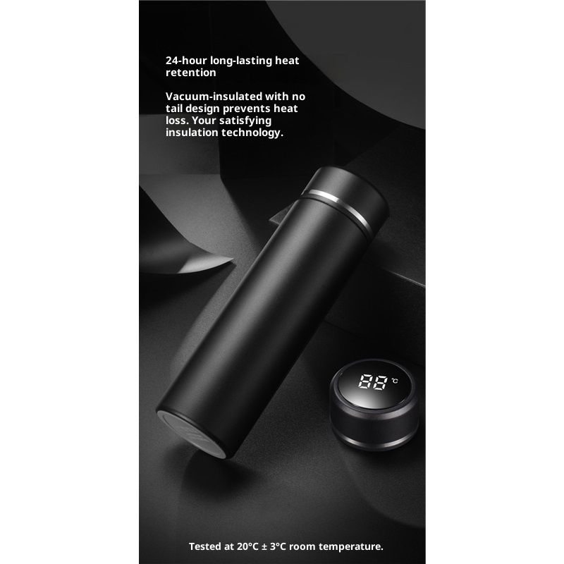 500ml Water Bottle with LED Temperature Display,  Vacuum Insulated Water Bottle,316Stainless Steel  AutomotiveTravel Mug, Leak Proof Keep Cold and Keep Warm 12H - Image 4