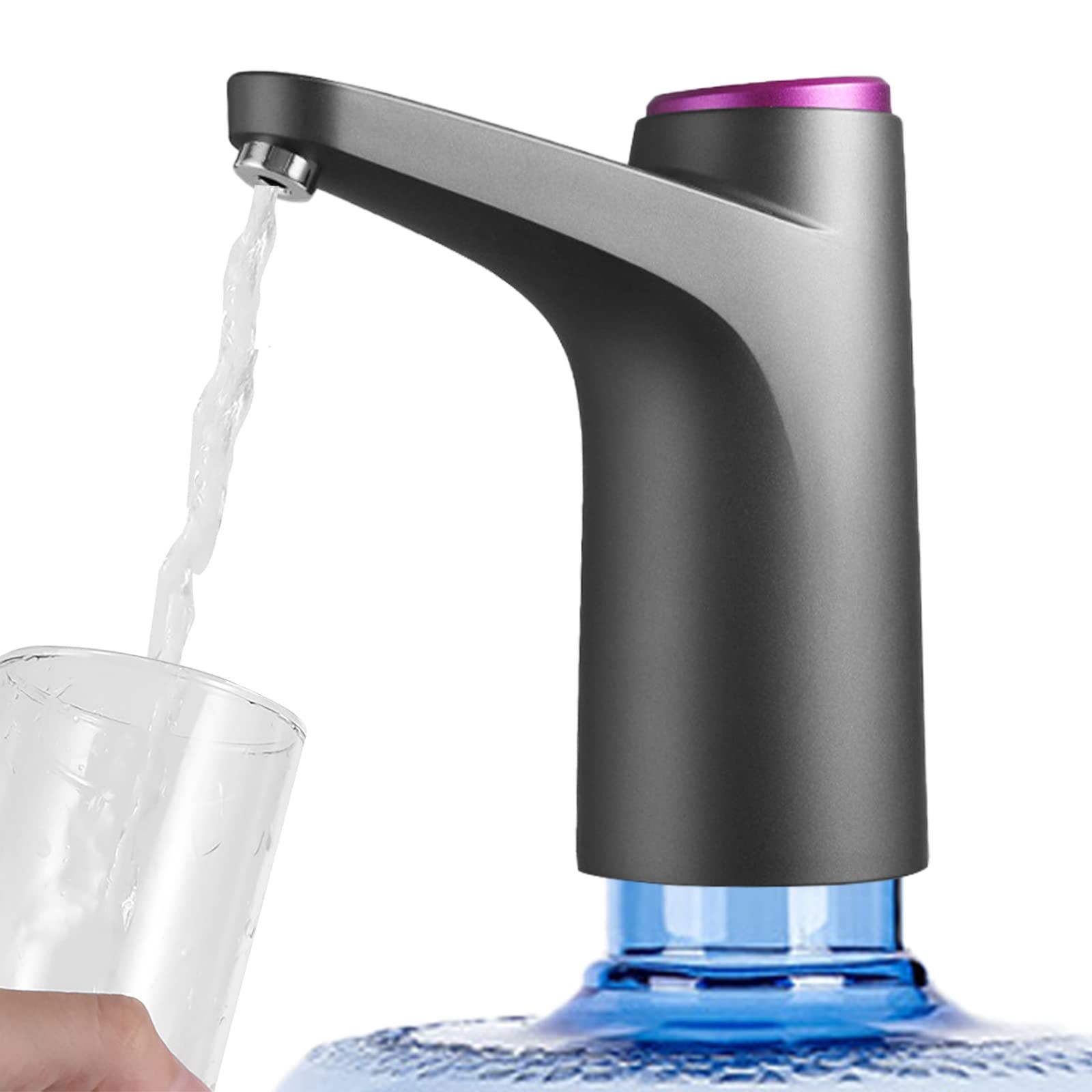 Portable Water Cooler Dispenser,Universal Water Dispenser for USB Charging Water Pump（black） - Image 1